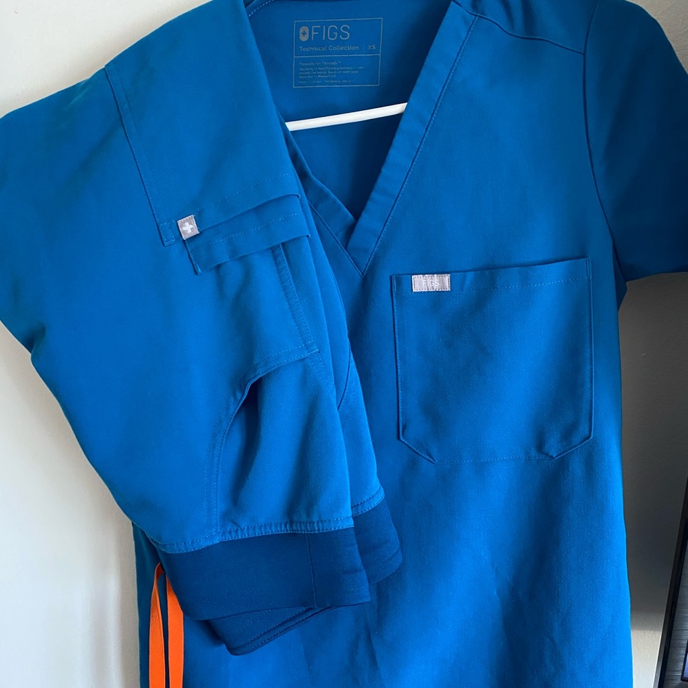 FIGS scrub set- limited edition color Caribbean blue